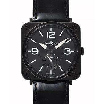 BELL＆ROSS ベル&ロス スーパーコピー BRS-98-BCS クォーツ ステンレス/セラミック ブラック